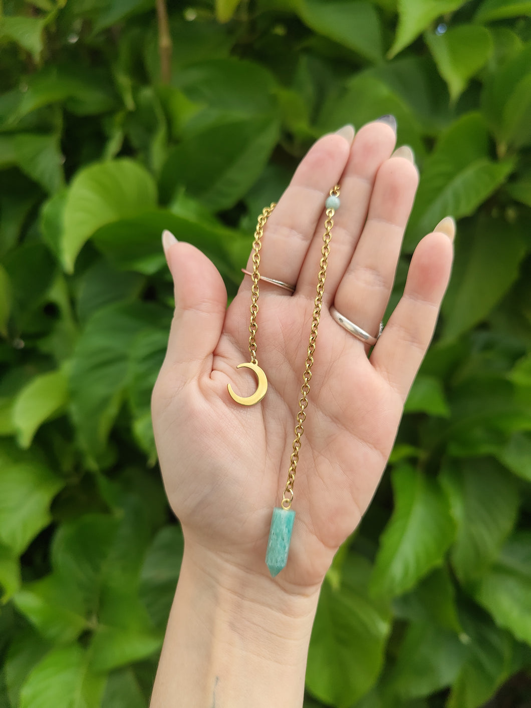 Pendule • Amazonite et lune