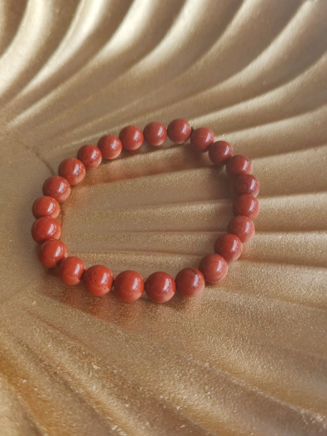 Bracelet en jaspe rouge